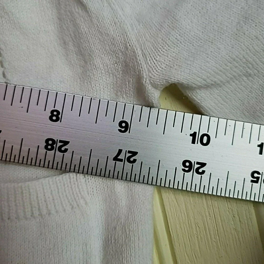 Carter's Cardigan Sweater Girls 3-6 Months White Knit Pockets Button Front